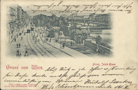 Wien I : Gruß vom Franz Josef Quai 1897  herrliche Ansicht