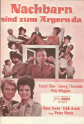 5837: Nachbarn sind zum Ärgern da ( Rot ) ( Peter Weck ) Uschi Glas, Fritz Wepper, Georg Thomalla, Hans Korte, Eddi Arent, Thomas Ohrner, Erni Singerl,