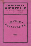 Kivur: Filmtexte Umschlag ( Lichtspiele Wienzeile ) mit Werbungen hinten Heizmaschinen Kimpink Guntramsdorf bei Wien