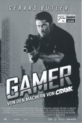 12223: Gamer ( Mark Neveldine, Brian Taylor ) Gerard Butler, Amber Valletta, Michael C. Hall, Kyra Sedgwick, Chris Bridges, Logan Lerman, Alison Lohman, Terry Crews, John Leguizamo, Milo Ventimiglia, Zoe Bell