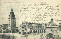 Polen: Gruß aus Krakow 1898 ( Wieza ratuszowa i Sukiennice ) nach Wien gelaufen