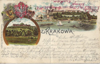 Polen: Gruß aus Krakowa, Krakow Litho 1900 Wawel, Kopiec Kosciuszki, usw.