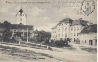 Steiermark: Gruß aus Weiz 1918 Tabor Kirche mit Sparkassegebäude