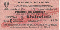 Wien II: 1. Mai 1949 SPÖ Maifest im Stadion Original Eintrittskarte Wien Sozialisten
