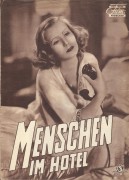 Menschen im Hotel ( Edmund Gouldiag ) Greta Garbo, Joan Crawford, John Barrymore, Wallace Beery, Lionel Barrymore, Lewis Stone, Jean Hersholt, Robert McWade, Purnell D. Pratt, Ferdinand Gottschalk, Rafaella Ottiano, Tully Marshall, Frank Conroy, Murray Ki