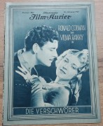 867: Der Verschwörer ( Leatherface ) ( Fred Niblo )  Ronald Colman, Vilma Banky, Noah Beery, Nigel de Brunier, Virginia Bradford,  Helen Jerome Eddy, Paul Lucas, Fred Esmelton, Eugenie Besserer,