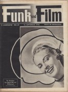 Funk und Film 1946/37: Sexy Film Hut ! Cover, Rückseite: Anne Crawford mit Berichten: Anne Neagle, Patricia Roc, Paul Muni, Oskar Werner, Santa Cruz, Hansi Niese, Ginger Rogers, Walt Disney, 