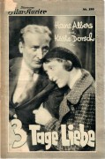 IFK: Nr: 180 : 3 Tage Liebe  Hans Albers,  Käthe Dorsch, Trude Berliner, Rudolf Platte,