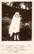 Erzherzogin Lotti, ( Tochter K. Karls ) Erstkommunion Juli 1925