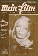 Mein Film 1947/37: Madeleine Sologne Cover, Rückseite: Ann Miller mit Berichten: Valerie Hobson, Peter Vogel, Grete Zimmer, Waltraut Haas,