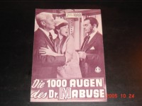 2022: 1000 Augen des Dr. Mabuse (Fritz Lang) Peter van Eyck, Gert Fröbe, Dawn Addams, Wolfgang Preiss, Werner Peters, Andrea Checchi, Reinhard Kolldehoff, Carl Lange, David Cameron, Nico Pepe, Linda Sini, Rolf Möbius, Bruno W. Pantel