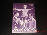 2120: Machen wir´s in Liebe (George Cukor) Marilyn Monroe,  Yves Montand, Tony Randall, Frankie Vaughan, Wilfrid Hyde White, David Burns, Michael David, Mara Lynn, Denis King jr.