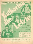 Katharina die Letzte ( Nikolaus Brodszky ) Franziska Gaal, Hans Holt / Du passt so gut zu Mir Wie Zucker zum Kaffee ...