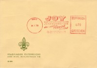 Österreich : Pfadfinder roter Freistempel  1970  auf Brief