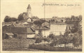 NÖ: Gruß aus Böheimkirchen 1911 Strassen und Kirchenansicht mit Mischfrankatur Marke und Vignette