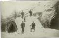Deutschland: Gruß aus Zinnitz Winteralpe ( um 1900 ) schöne private Fotokarte !