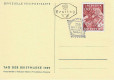 FDC: Nr: 958 3.12.1949 Tag der Briefmarke auf Schmuck Karte VÖB