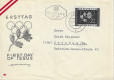 FDC: Nr: 985: 26.1.1952 Olympische Spiele auf Schmuck Kuvert nach Sachsen