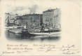 Italien: Gruß aus Fiume Hafen und Hotel Europa 1898 Schiffe usw...