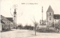 NÖ: Gruß aus Orth an der Donau um 1920 Häuser, Kirche, Denkmal usw...