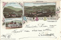 NÖ: Gruß aus Sulz Stangau bei Kaltenleutgeben Litho 1897 Wasserheilanstalt usw