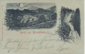 NÖ: Gruß aus Wienerbruck 1898 Ortschaft, Wasserfall, Mond usw.