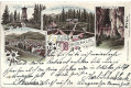 Steiermark: Gruß aus Mariazell Bürgeralpl Litho 1898 Schutzhaus, Gastwirtschaft