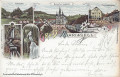 Steiermark: Gruß aus Mariazell Litho 1898 Wasserfälle, Wienerneustädtergasse usw