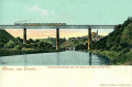 Tschechien: Gruß aus Znaim um 1900 Nordwestbahnbrücke mit Eisenbahn und Thaya