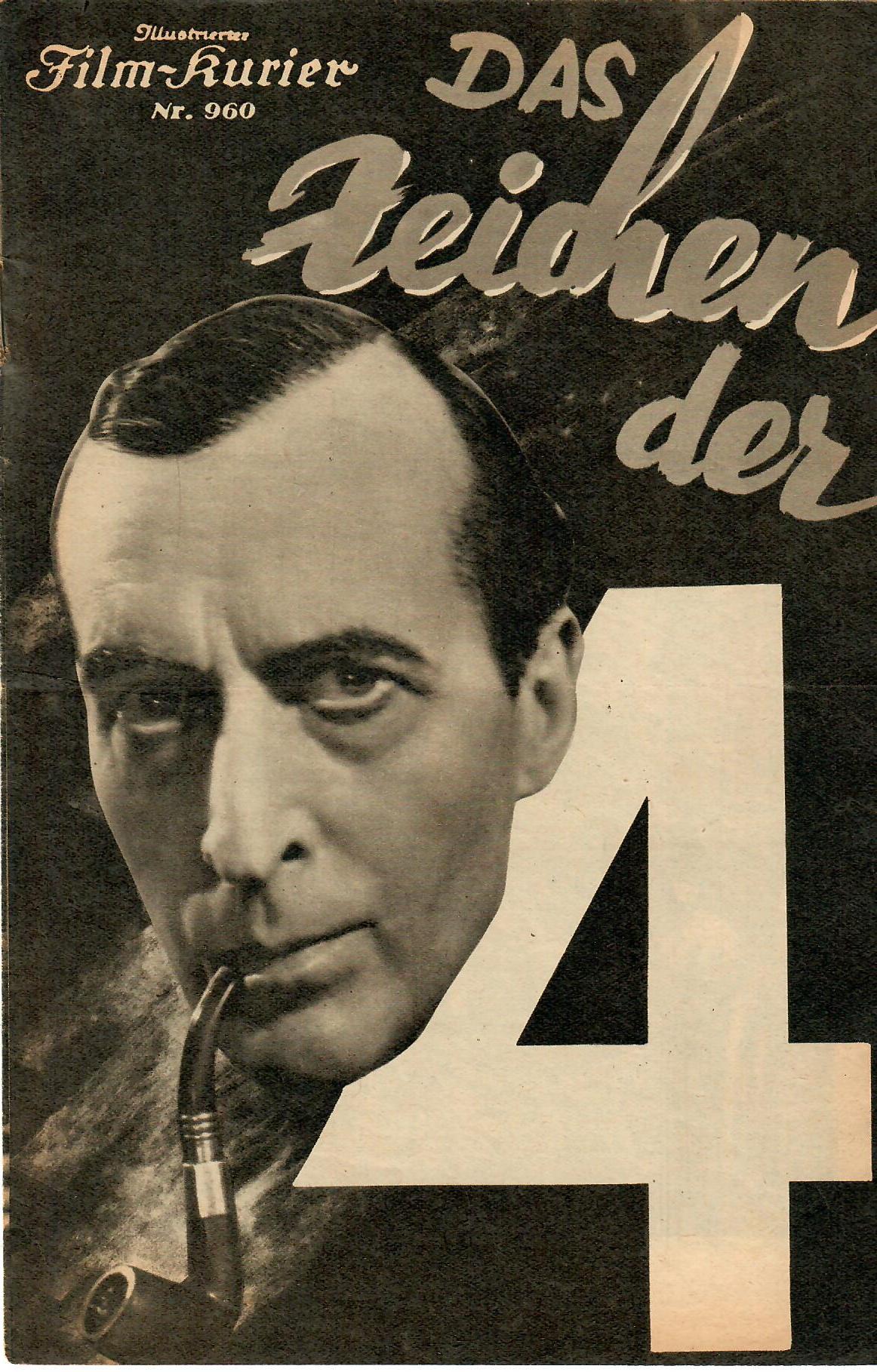 960: Das Zeichen der 4 ( Arthur Conan Doyle ) ( Sherlock Holmes ) Arthur Wontner, Isla Bevan, Ian Hunter, Gilbert Davis,