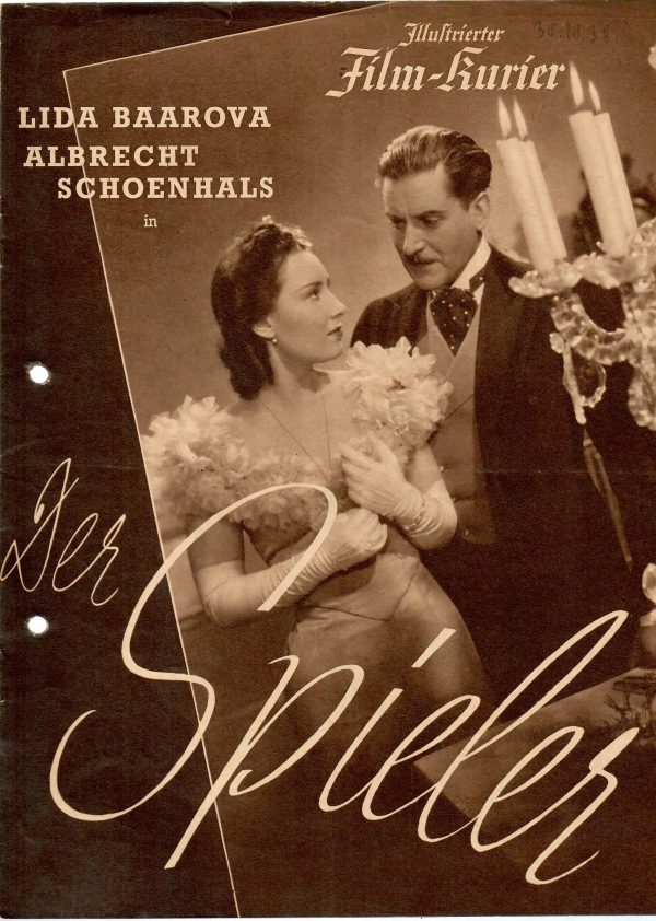 2828: Der Spieler ( Dostojewski ) Lida Baarova, Albrecht Schoenhals, Eugen Klöpfer, Hedwig Bleibtreu, Hilde Körber, Karl Martell,