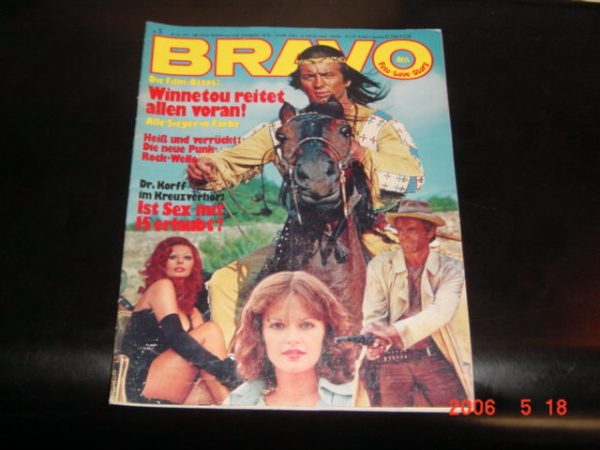 Bravo 1977/5: Pierre Brice, ( Winnetou ) Cover + Poster !