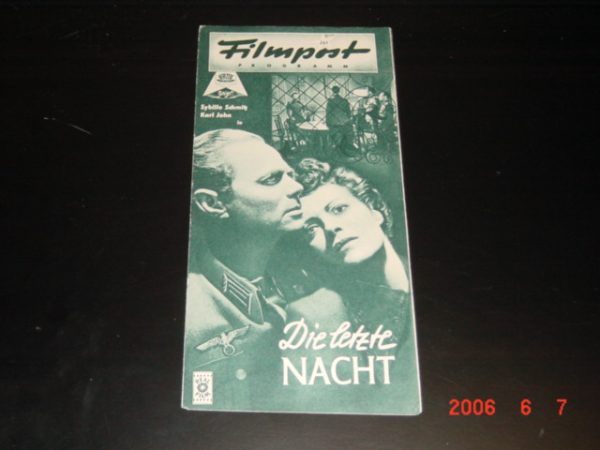 261: Die letzte Nacht, Sybille Schmitz, Karl John,