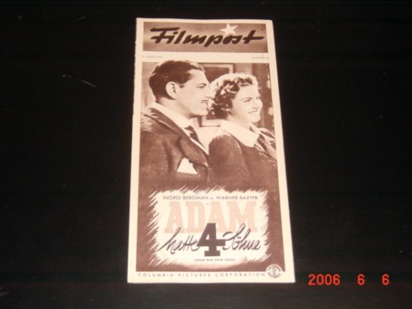 58: Adam hatte 4 Söhne, Ingrid Bergman, Fay Wray,