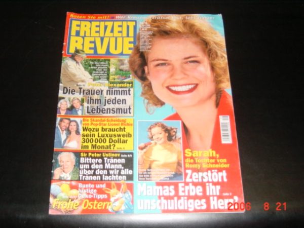Freizeit Revue 2004/16: Sarah Biasini ( Romys Tochter )