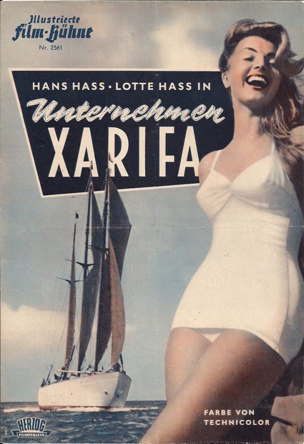 2561: Unternehmen Xarifa ( Hans Hass ) Lotte Hass, Dr. Hans Hass, Dr. Georg Scheer, Dr. Ireneus Eibl v. Eibesfeldt, Dr. Heino Sommer, Irmen Tschet, Lt. Comdr. Jimmy Hodges, Ing. Kurt Hirschel, Xenofon Alfons Hochhauser