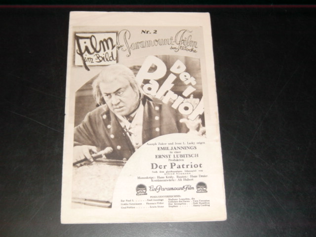Film im Bild 02 : Patriot: ( Ernst Lubitsch ) Emil Jannings