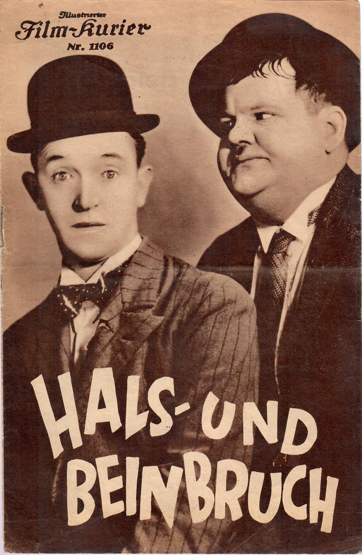 1106: Hals und Beinbruch ( Lloyd French und Charles Rogers ) Stan Laurel & Oliver Hardy,