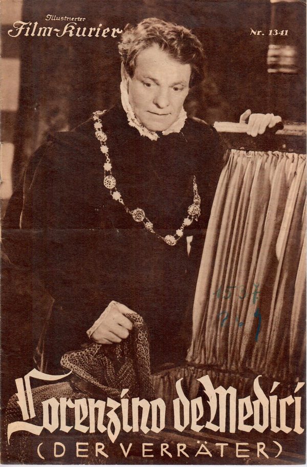 1341: Lorenzino de Medici ( Der Verräter ) Alexander Moissi, Camillo Pilotto,