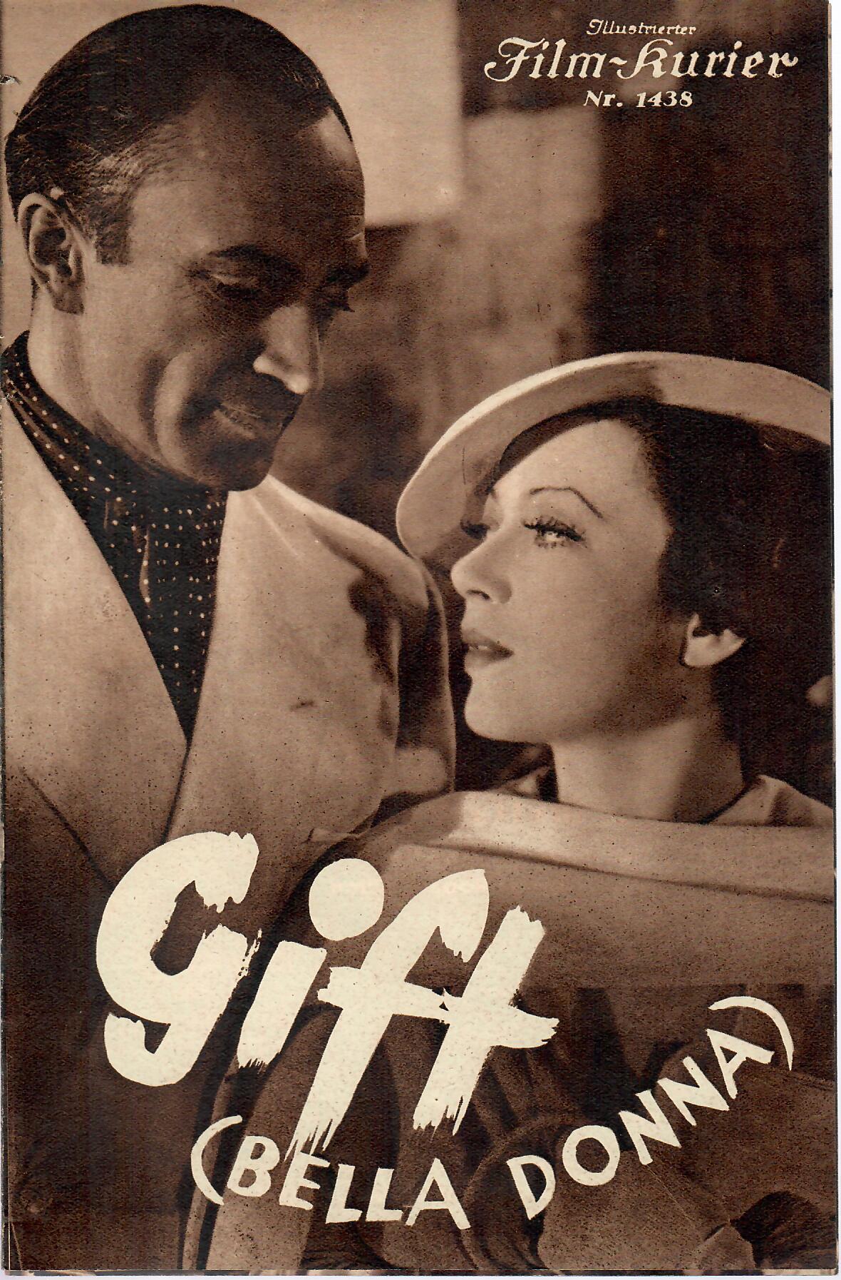 1438: Gift, ( Bella Donna ) ( Robert Milton ) Conrad Veidt, Mary Ellis, Jeanne Stuart, Cedric Hardwicke, John Stuart,
