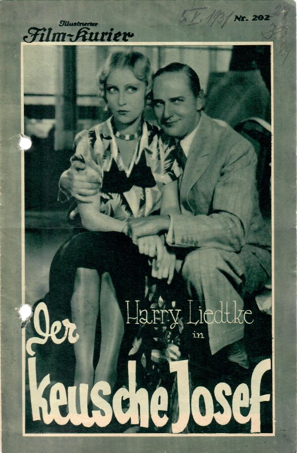 IFK: Nr: 202: Der keusche Josef Harry Liedtke, Paul Heidemann, Ossi Oswalda, Iva Wanja, Elga Brink, Ida Wüst, Felix Bressart, Paul Westermeier,