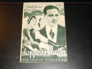 IFK: Nr: 209: Der doppelte Moritz ( Der falsche Ehemann ) ( Billie Wilder ) Johannes Riemann, Maria Paudler, Gustav Waldau, Jessie Vihrog,
