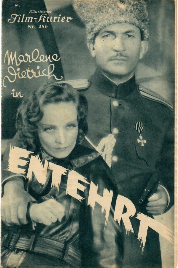IFK: Nr: 288 : Entehrt (Josef von Sternberg) Marlene Dietrich, Victor McLaglen, Gustav von Seyffertitz, Warner Oland, Lew Cody, Barry Norten,