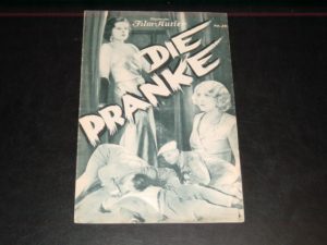 IFK: Nr: 291 : Die Pranke, Fritz Rasp, Charlotte Susa, Eugen Klöpfer, H. Rehmann, Peter Voss, Oskar Sima, Jack Mylong Münz, Erich Kestin, Karl Goetz, Slockina von Platen, Vicky Werkmeister,