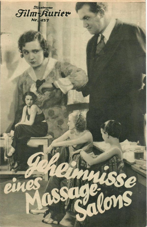 IFK: Nr: 457 : Geheimnisse eines Massage Salons, Lucie Englisch, Ernst Behmer, Adele Sandrock, Hilde Hildebrand, Carl Auen, Fritz Kampers, Ida Wüst,