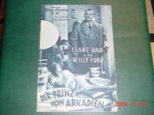 IFK: Nr: 481 : Der Prinz von ... Liane Haid Willy Forst