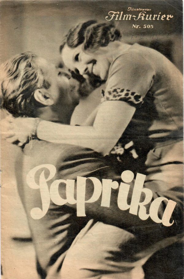 IFK: 505: Paprika ( Carl Boese ) Paul Hörbiger, Liselott Schaak, Cläre Glib, Paul Heidemann, Franziska Gaal, Hugo Fischer Köppe,