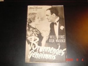 IFK: 549: Brennendes Geheimnis Willy Forst Alfred Abel