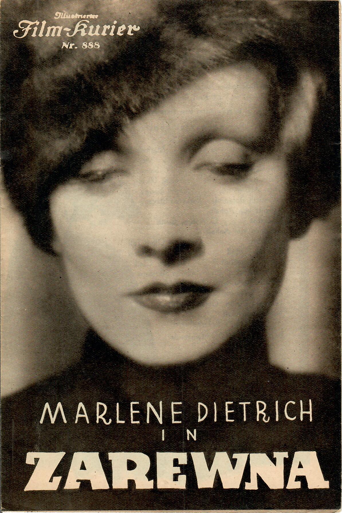 888: Zarewna ( Josef von Sternberg ) ( schwarz ) Marlene Dietrich, Marie Sieber, Sam Jaffe, Louise Dresser, C. Aubrey Smith