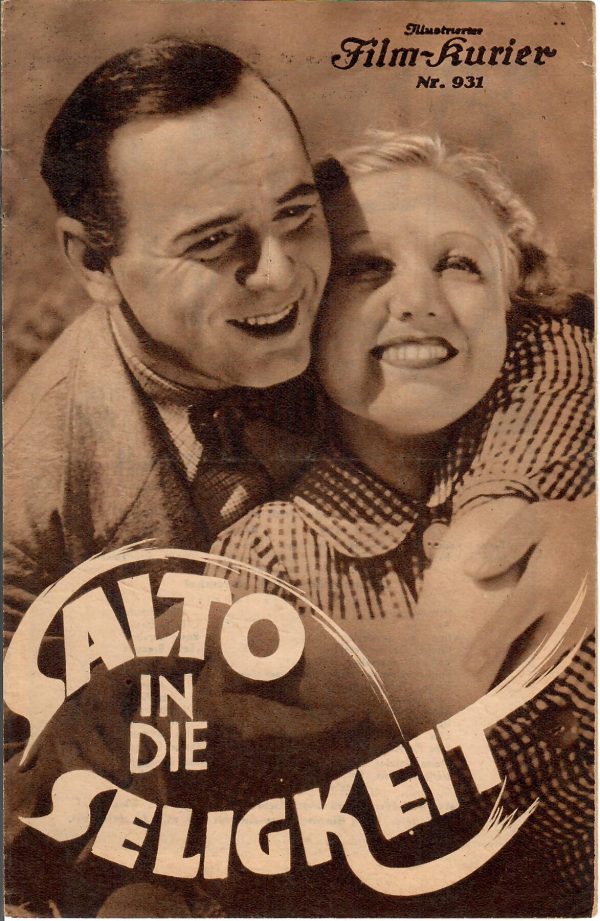 931: Salto in die Seligkeit ( Fritz Schulz ) Olly Gebauer, Rosie Barsony, Felix Bressert, Fritz Imhoff, Josef Danegger,